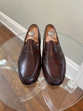 Mens GH Bass &Co (Walter style) Burgundy Penny Loafers